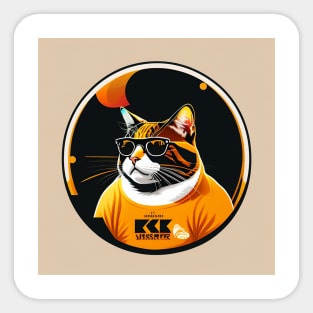 Cute Cat wearing sunglasses for cat lover Sticker